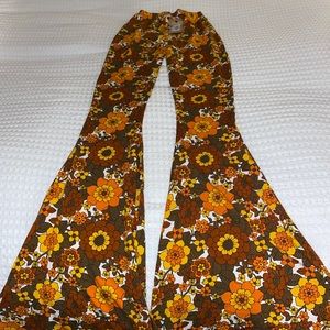 Flare high waist stretchy pants